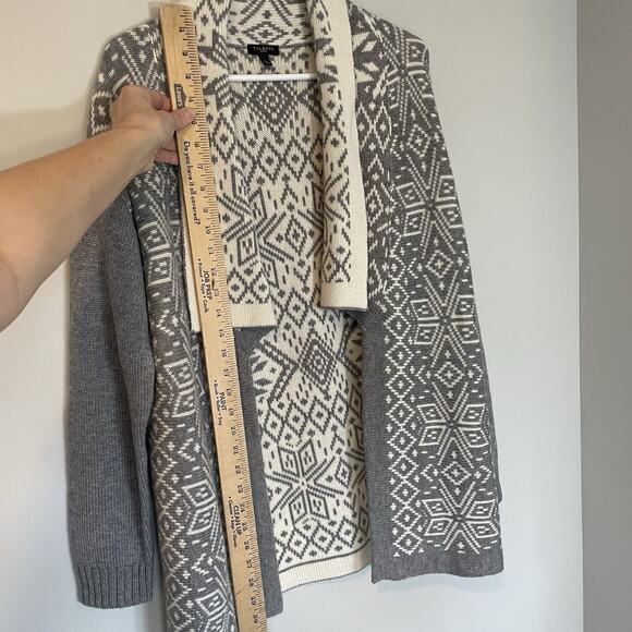 Talbots Petites Womens Fair Isle Cardigan Sweater Wool Cashmere Blend Size LP - Picture 6 of 8